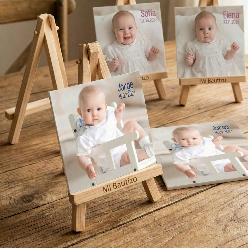 Set de Mini Caballete con Panel de Metacrilato Personalizado