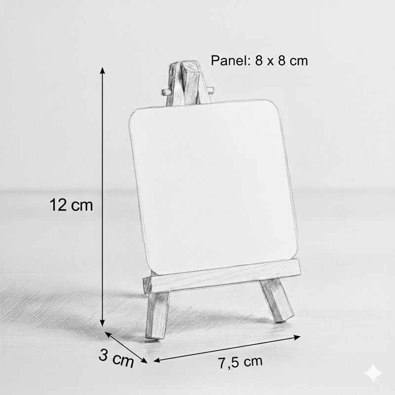 Set de Mini Caballete con Panel de Metacrilato Personalizado - Imagen 2