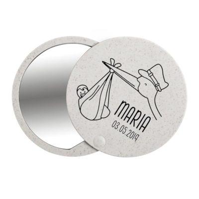 Espejo de Caña de Trigo Redondo personalizado